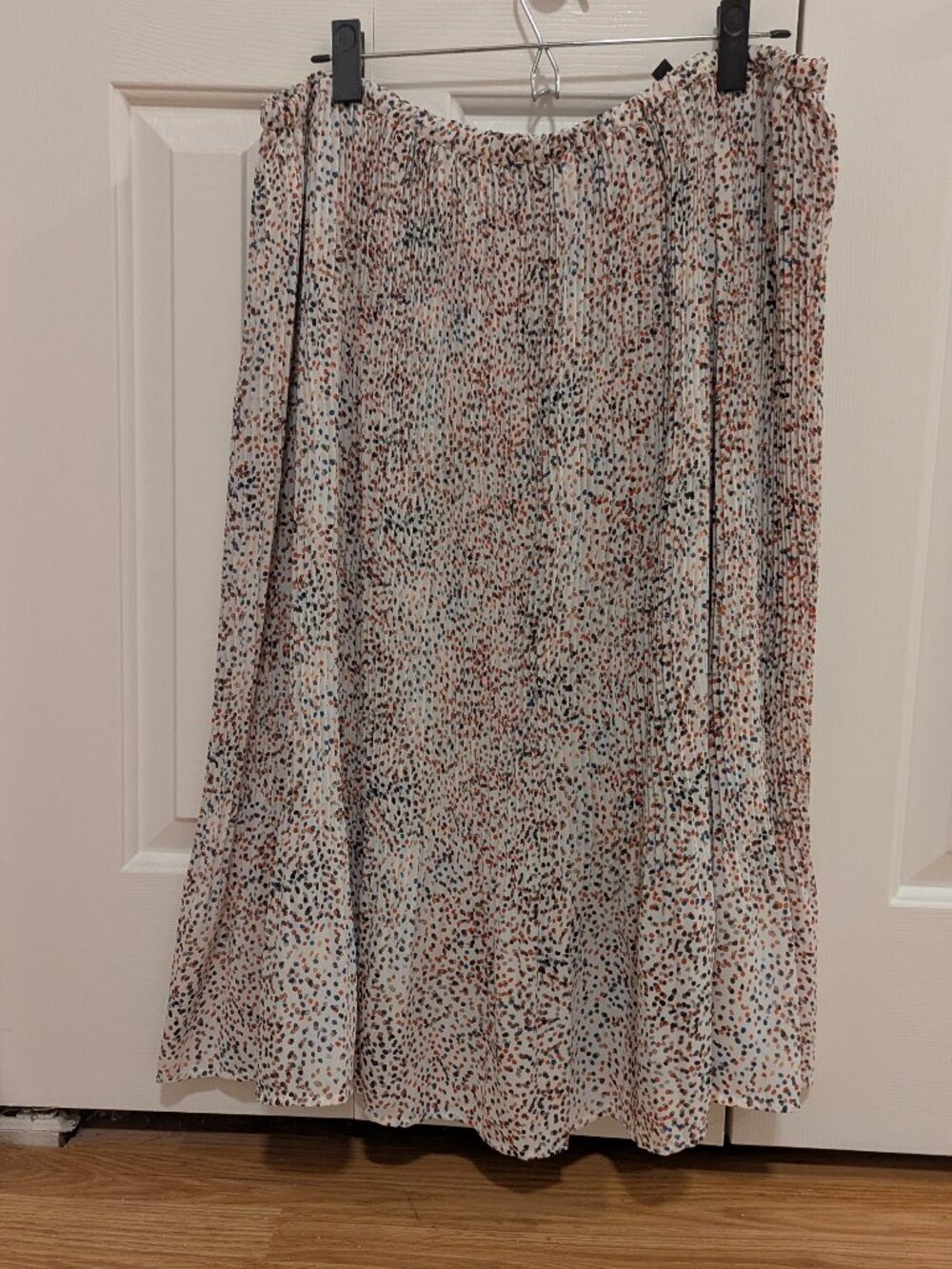 Banana Republic Pleated Midi Skirt – XL – Abstract Dot Print